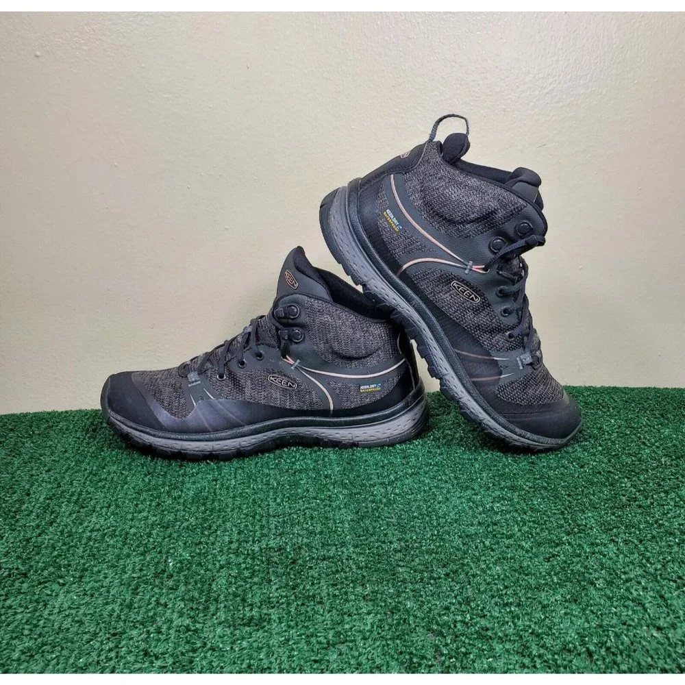 Keen Dry Waterproof Women's Size 7.5 Black Gray Hiking Ankle Boots - Picture 4 of 11